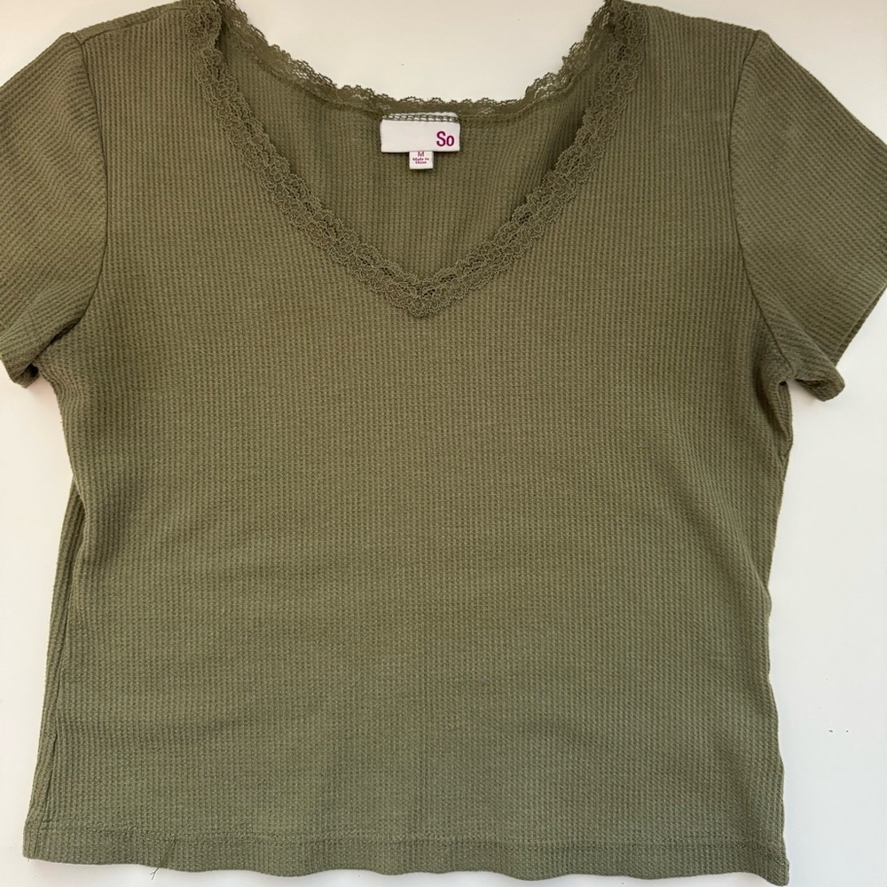 Green lace top